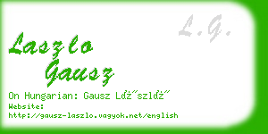 laszlo gausz business card